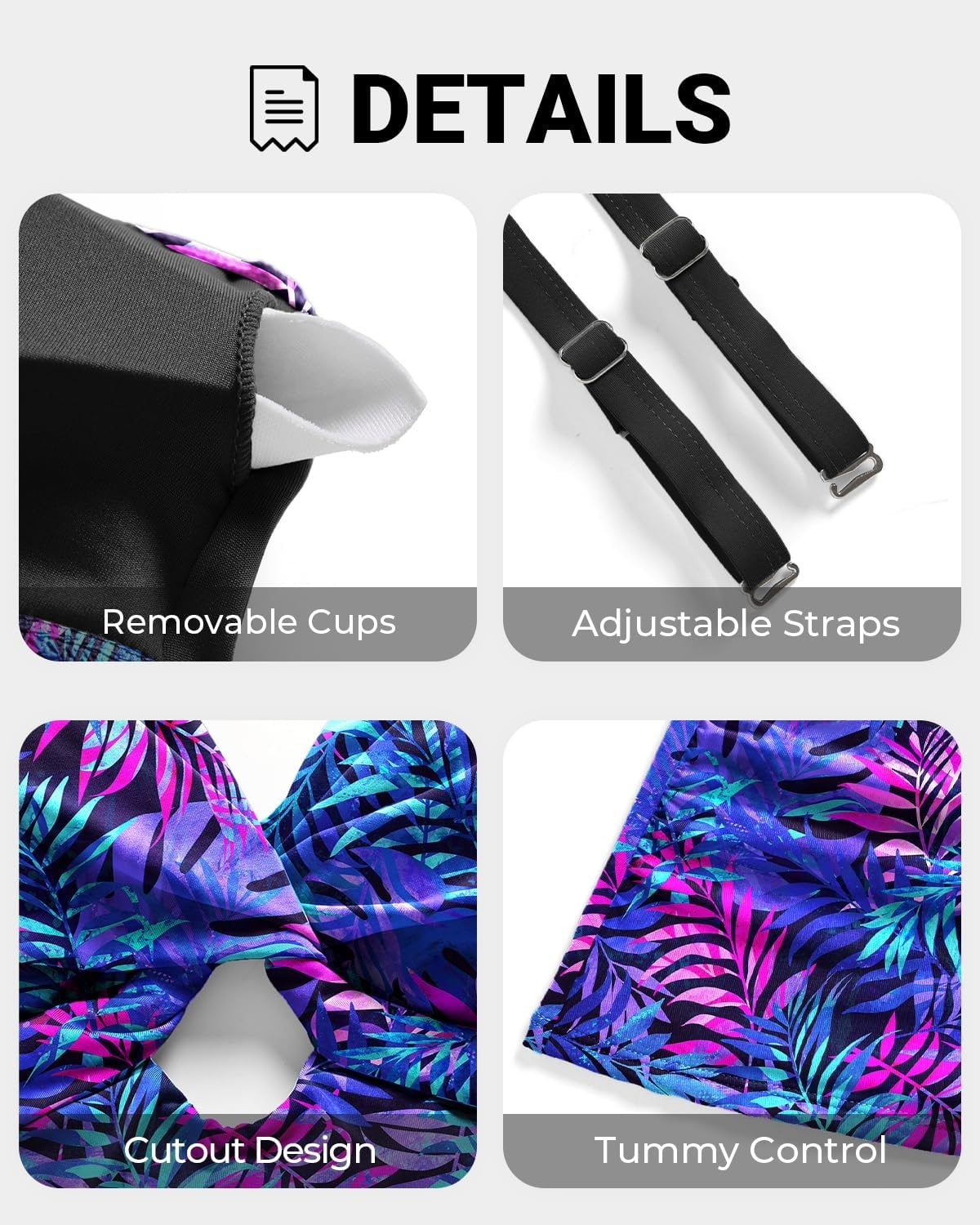 Women Tankini Swimsuit Tops Only – Tummy Control Bathing Suit Top 2025 Modest V Neck Twist Front Cutout Swim Top No Bottom(Blue Purple Leaves)