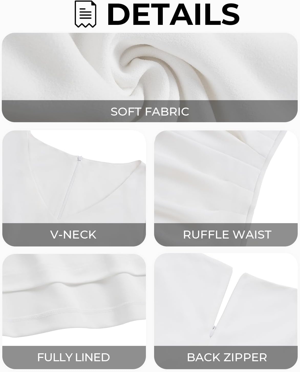 Talisea Plus Size Wedding Guest Dress – Women Chiffon Cape Semi Formal Cocktail Party Bodycon Dresses(White)