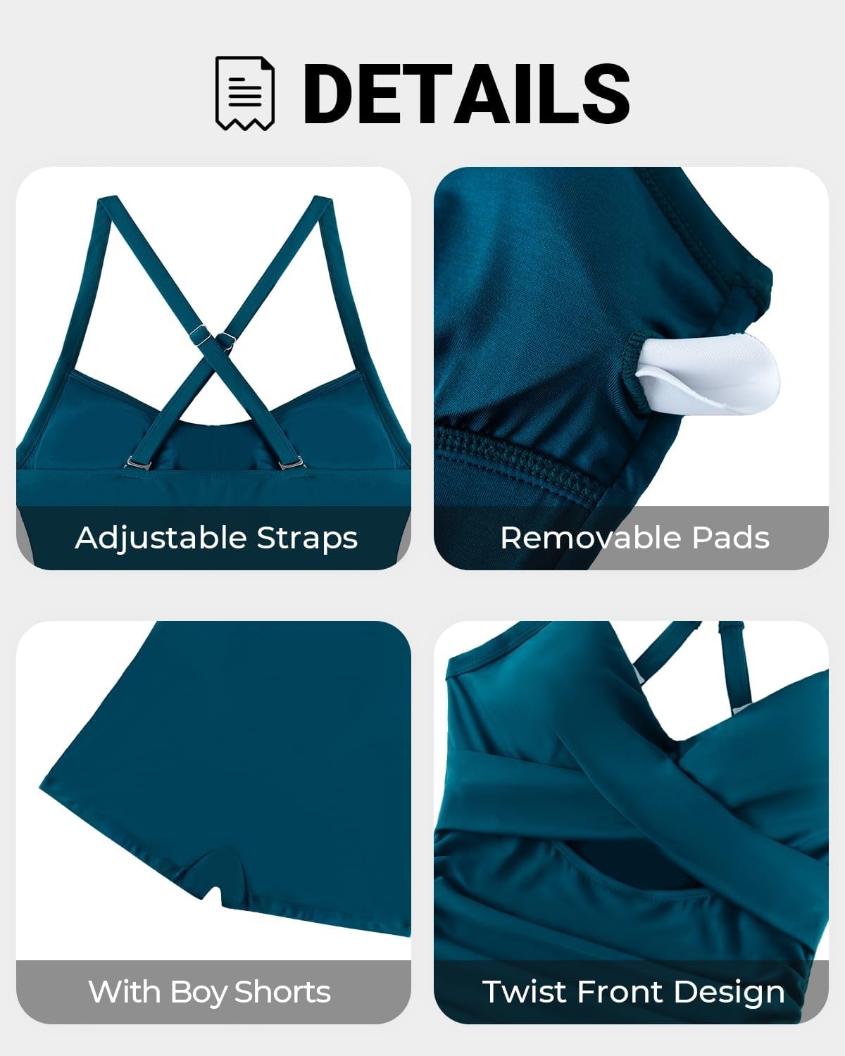 Talisea Women’s One Piece Swimsuit with Shorts Boyshorts Boyleg 2025 Cutout Bathing Suit Criss Cross Swimwear(Teal)
